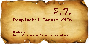 Pospischil Terestyén névjegykártya